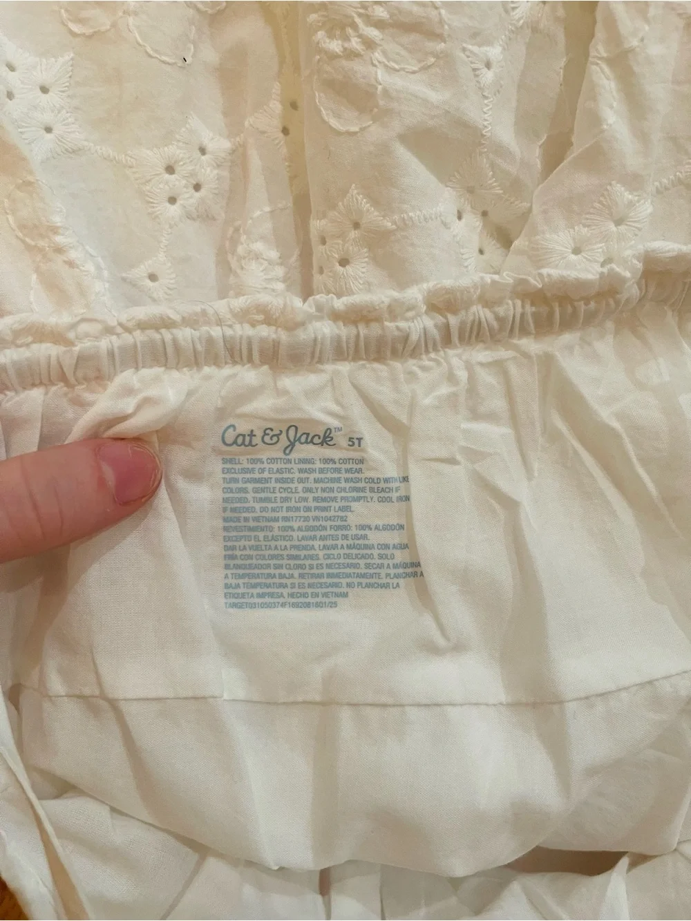 Cat & Jack White Eyelet Tiered Sundress